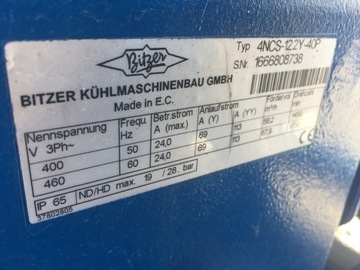 КОМПРЕССОР-ГЕНЕРАТОР BITZER 4NCS-12.2Y производительностью 56,2 м3/ч