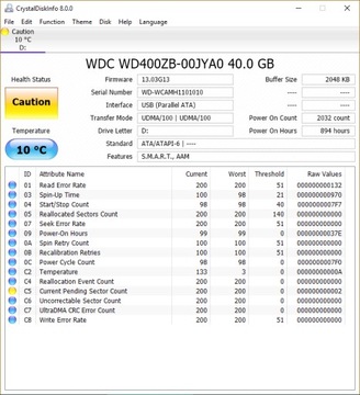 Жесткий диск WD WD400JB, 40 ГБ, PATA IDE, 3,5 дюйма