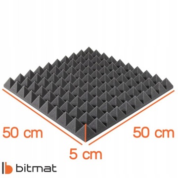 Акустические пены Звукоизоляционные коврики Пирамиды 5 см панели для конусных стен