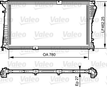 CHLADIČ VODY 734931 VALEO RENAULT TRAFIC