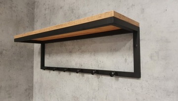 НАСТЕННАЯ ВЕШАЛКА ДЛЯ ОДЕЖДЫ С ПРОМЫШЛЕННОЙ ПОЛКОЙ 80