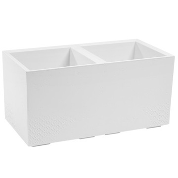 ЦВЕТОЧНАЯ КЛУМБА ЦВЕТОЧНЫЙ ЯЩИК ЦВЕТОЧНЫЙ ВАЗ ЧАША ТЕРРАСА БЕЛЫЙ БЕТОН БОЛЬШОЙ 80x40x40см