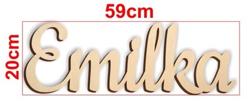 Drewniany Napis Dowolne Imię 6-7 liter Milenka DREWNIANY NAPIS Amelia