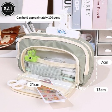 Large Capacity Pencil Bag Aesthetic School Cases Girl Korean Stationery