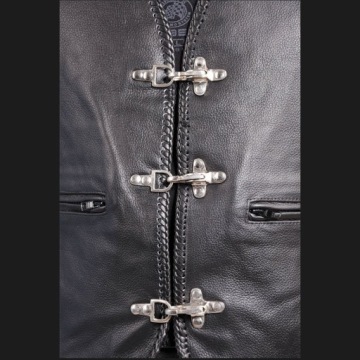 КОЖАНЫЙ ЖИЛЕТ С КАРАБИНАМИ ЧОППЕР размер М