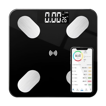 WAGA ŁAZIENKOWA Z TERMOMETREM ANALITYCZNA SLIM 180KG SMART+ 18 pomiarów