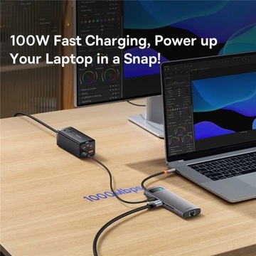 Адаптер BASEUS HUB 8in1 Type C на 3x USB3.0/PD/HDMI 4K 60Гц