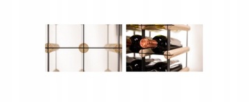 Stojak na wino regał na butelki PET metalowy stojak na wino loft 7 butelek