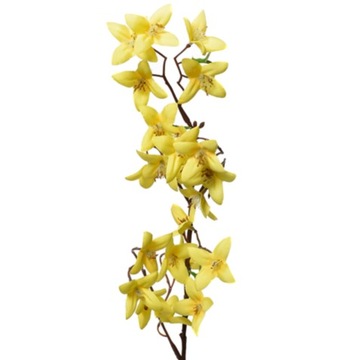 FORSYCJA GAŁĄZKA OZDOBNA Z KWIATAMI SZTUCZNA ROŚLINA DEKORACJA WIOSENNA