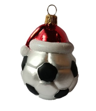 BOMBKI CHOINKOWE SZKLANE piłka w czapce 8cm