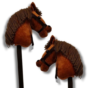ЛОШАДЬ-ХОББИ Голова лошади с гривой КОРИЧНЕВАЯ лошадь на палке реалистичный звук