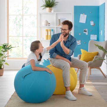 Piłka ergonomiczna do siedzenia i ćwiczeń Leitz Ergo Cosy 65cm niebieska