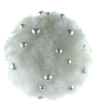 BOMBKA BIAŁA FUTERKO PEREŁKI 10 cm
