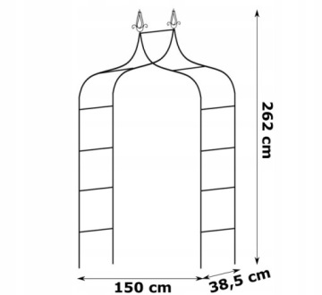 Садовый пергола металлический ARC SUPPORT ROSES WINOGROWS 240 см + ANCHORS