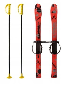 ПЛАСТИКОВЫЕ ЛЫЖИ С ПАЛКАМИ 90 СМ ДЕТСКИЕ
