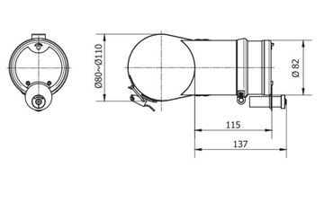 Регулятор тяги дымохода RCR 080-110 на трубу