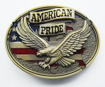 American Pride klamra kopla do paska brąz