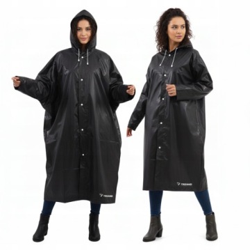 2x PELERYNA Z KAPTUREM PŁASZCZ DAMSKI MĘSKI PONCHO WODOODPORNE NA ZATRZASK
