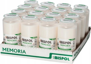 Wkłady do zniczy olejowe Bispol 4,5 dnia palenia wysokość 14 cm - 16 szt