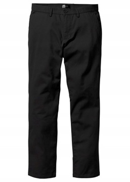 SPODNIE CHINO REGULAR CZARNE 1K5A09 Bonprix 54