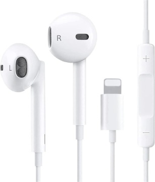 НАУШНИКИ С MFi ДЛЯ IPHONE 5 6 7 8 X 11 12 13 14 PRO PLUS MAX LIGHTNING