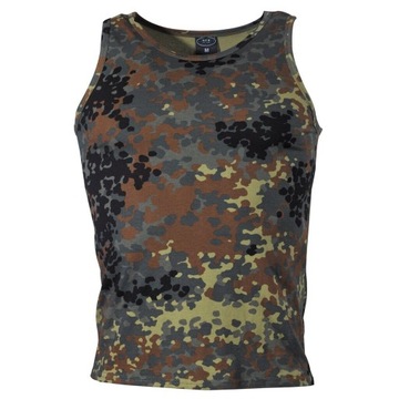 Koszulka bez rękawów bawełniana bokserka moro MFH Tank-Top Flecktarn XL