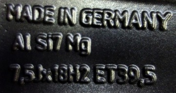 4× DISK HLINÍK AUDI OE 7.5" X 18" 5X112 ET 45