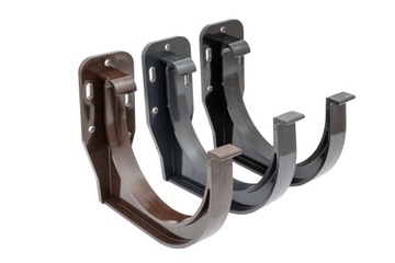 крючок, держатель желоба, передний желоб, ПВХ, 75мм, ЧЕРНЫЙ