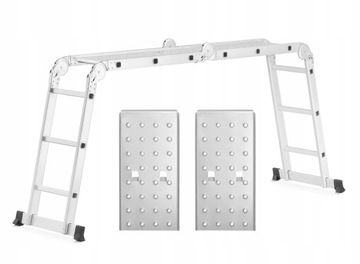 DRABINA aluminiowa przegubowa 4x3 HIGHER + podest