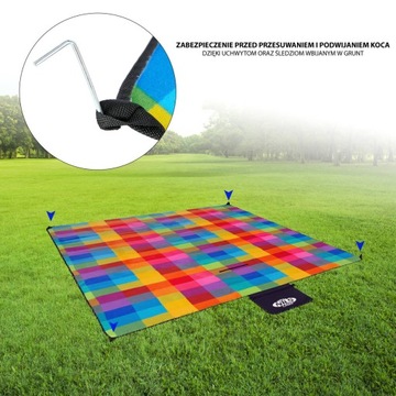 Большой коврик для пикника с утеплителем Beach Tourist 250x200 Nils