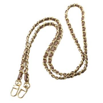 ch-Metal and Leather Purse Chain Strap