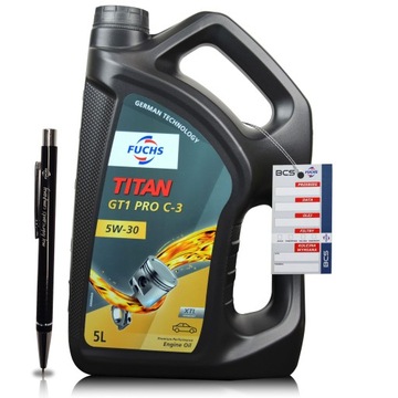 5 LITRÓW FUCHS TITAN GT1 PRO C3 5W30 XTL OLEJ SILNIKOWY 5L - DYSTRYBUTOR