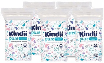 CLEANIC KINDII PŁATKI DLA NIEMOWLĄT DZIDZIUŚ 5 pack 300 SZTUK