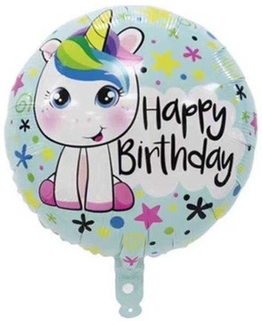 BALON JEDNOROŻEC HAPPY BIRTHDAY URODZINY