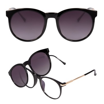 OKULARY ZERÓWKI KOBIECE Z FILTREM NAKŁADKA PRZECIWSŁONECZNA POLARYZACYJNA