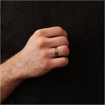 Obrączka MĘSKA miedziana pierścionek ZDROWOTNA