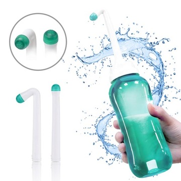 МНОГОФУНКЦИОНАЛЬНОЕ ПОРТАТИВНОЕ БИДЕ С 2 НАСАДКАМИ ДЛЯ ИНТИМНОГО ДУША 500 МЛ