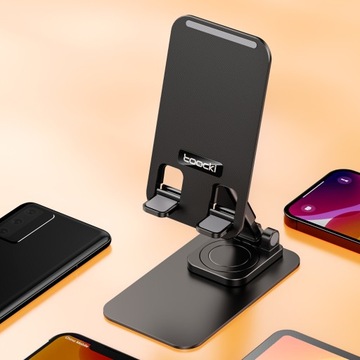 Toocki Regulowany uchwyt na telefon stacjonarny 360° Czarny ZX360