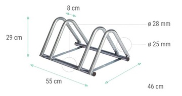 ПОЛКА ДЛЯ ВЕЛОСИПЕДОВ НА 2 ВЕЛОСИПЕДА ВЕЛОСИПЕД ZYNK PL