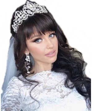 DIADEM d1 ŚLUBNY SREBRNY WESELNY nr 215