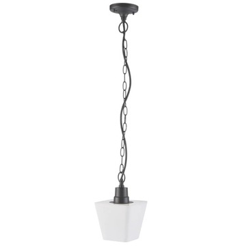 Lampa wisząca zewnętrzna ogrodowa czarna biała nowoczesna na łańcuchu Polux