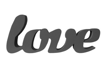 love napis litery 3D łączone