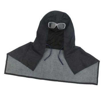 Джинсовая пылезащитная шляпа с шалью