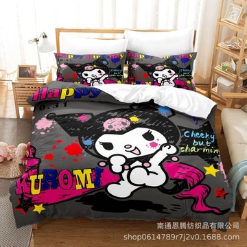 Kuromi 3D KOMPLET POŚCIELI POSZEWKA 140x200