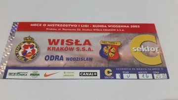bilet WISŁA Kraków - ODRA Wodzisław 10.05.2003