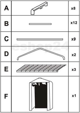 МИНИ-ТЕПЛИЦА / ПОЛКА ДЛЯ ТЕПЛИЦЫ 130x70x49 см