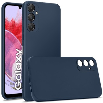 Etui do Samsung Galaxy M34 5G CASE MATT POKROWIEC PLECKI GRANATOWY + SZKŁO