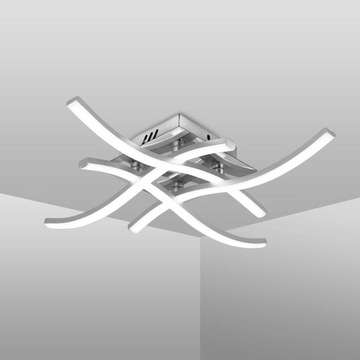 LAMPA SUFITOWA PLAFON ŻYRANDOL LED 24W 4000K CHROM