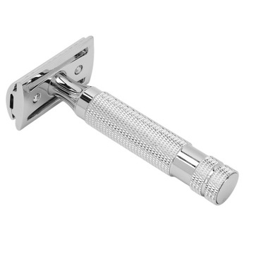 Безопасная машинка для стрижки бороды, ручка с двойными краями, ручной резак для обрезки бороды для мужчин