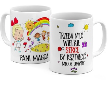 Kubek na Dzień Nauczyciela Prezent dla Nauczyciela imię gratis